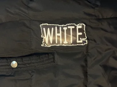 Geaca barbati groasa neagra de iarna cu sticker 9020 D1-1